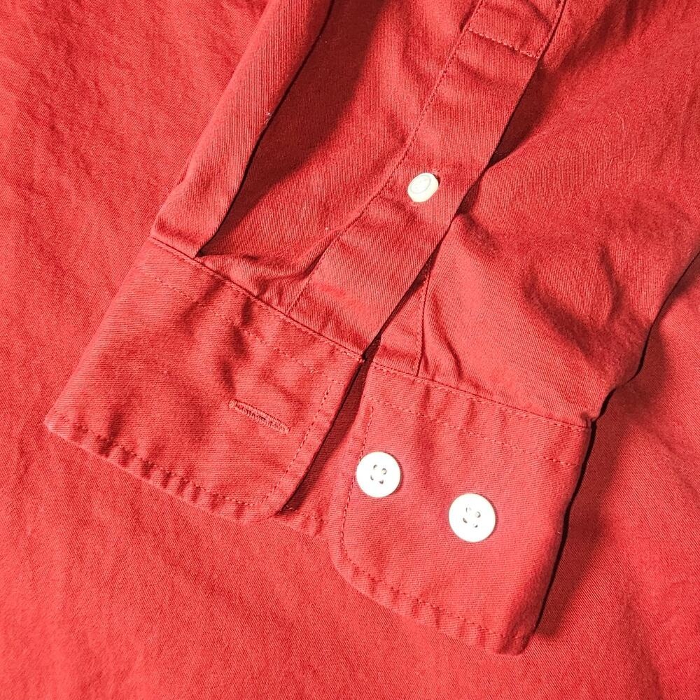 Eddie Bauer Men's Red Button Down Shirt XXL 100% Cotton - Picture 6 of 10